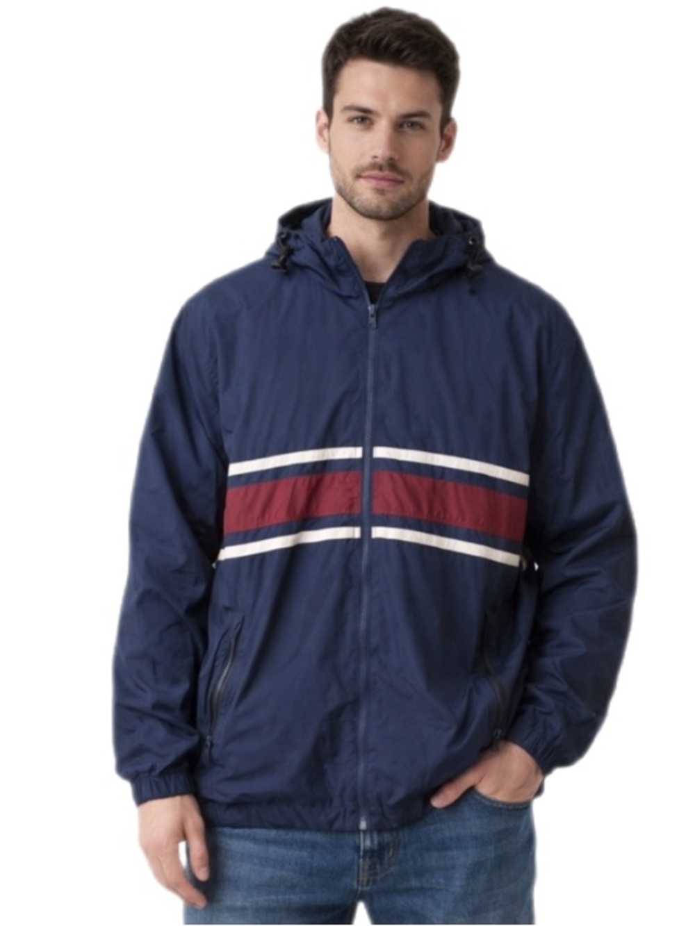 Aeropostale Red and Blue Windbreaker, L